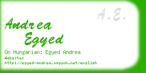 andrea egyed business card